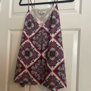LOFT Magenta Paisley Cami Shell
